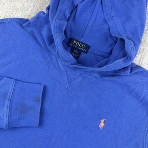 Polo Ralph Lauren Fleece Hoodie Youth XL 14-16 Blue Pullover Boys Sweatshirt